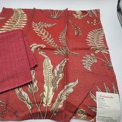 26″ Scalamandré Elsie de Wolfe printed linen fabric sample lot of 2