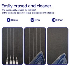 Dinggaogao 4 Heat-Erasable Fabric Pen Barrels with 4 Count (Pack of 1), white