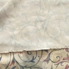 1.6 YD Pastel Floral Flourish Brocade Decor Upholstery Fabric