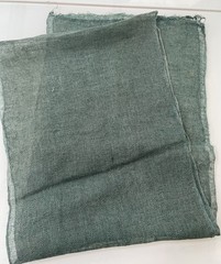 Antique Japanese BORO Indigo Kaya Mosquito Net Fabric Faded Asagi Blue Long