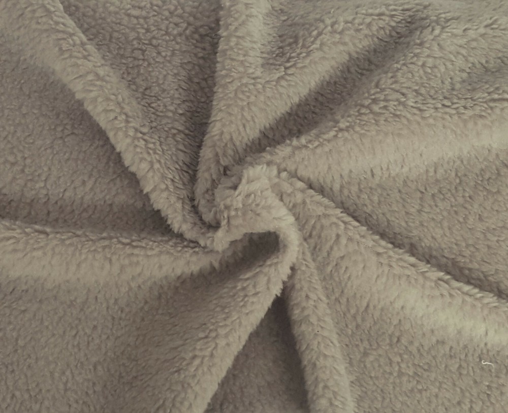 Sand Sherpa Fleece Knit Fabric By the Yard (Jacket Lining, Blanket) 4/20/17