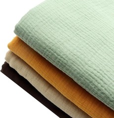 Multi-Purpose Grass Green Crinkle Cotton Gauze Fabric 39×53 Inches for Crafts