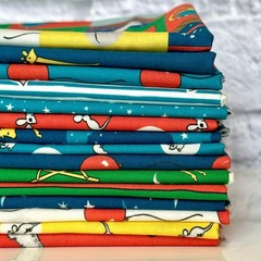 1/2 Yard – Goodnight Moon | Balloon in Teal (227862) | 100% Organic Cotton