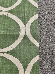 Lee Jofa Fabric Sample 13.25” Circles Forest Linen Green Blithfield Crafts