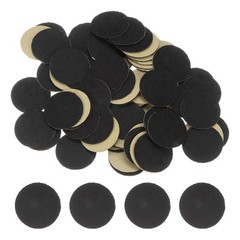 HARFINGTON 100pcs Round Adhesive Felt Circles, 30mm (100pcs), Black