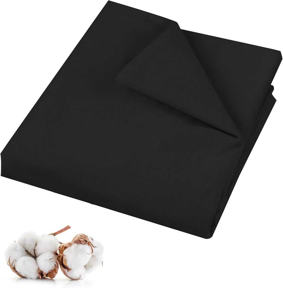 100% Cotton Muslin Fabric, 59 Inch X 2 Yards Black Fabric by The Yard | Medium W
