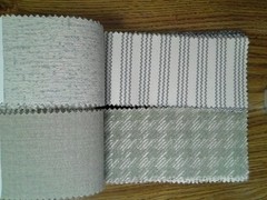 Fabric Sample Book Swatches – Blues, Greens 7.5″ x 3.5″ – 61 pcs. Stripes Checks