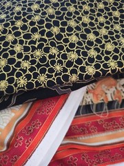 Vintage Cotton Quilt Fabric Red Rooster Fabrics Lot