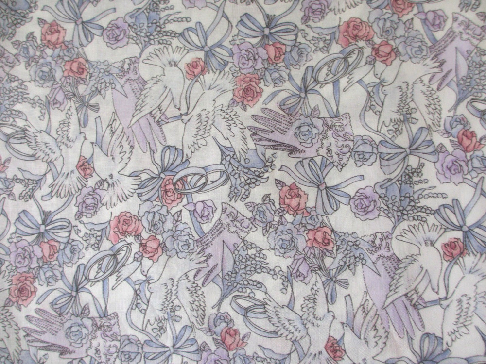 Hoffman Cotton Fabric Salesman Samples DOVES GLOWS ROSES RINGS 3 Pieces