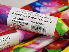 Singer Lot Of 3 Rolls Fat Quarters COLORFUL PARTY BALLOONS SF26024 Bright NWT
