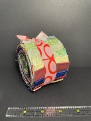 20-pc. 2.5″ Jelly Roll – 100% quilting cotton -Muted Blue/Green/Red