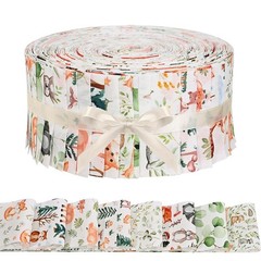 Bolsome 40Pcs Woodland Fabric 39.37 x 2.55 inches (100 x 6.5 cm), Green