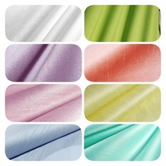 SPRING PASTEL COLORS DUPIONI FAUX SILK FABRIC 58″ BY THE YARD | EASTER DECOR