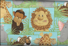 100% cotton juvenile fabric “Jungle Babies Patch” by Fabric Traditions