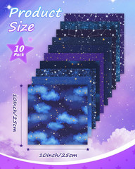 Cotton Fat Quarter Fabric Bundles 10×10 Star Pattern Quilting Sewing Projects