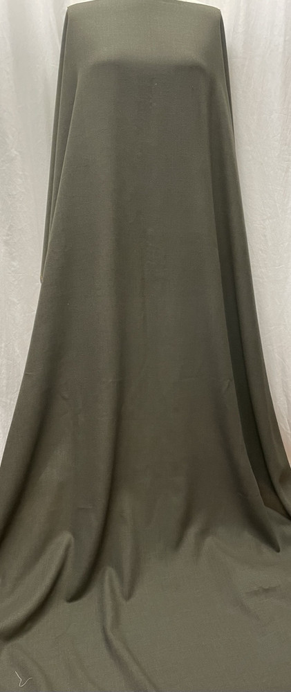 100% Scottish Wool High Twist Olive Green Fabric 2 Yards 23″ Long & 60″ Wide