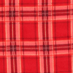 BTY* PLAID MAROON, TANGERINE, AND ORANGE FLEECE MATERIAL FABRIC 1 YD 60×36″