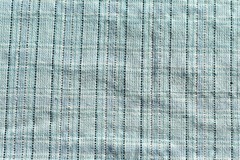 HOMESPUN BLUE CHECKS SILVER METALLIC STRIPES COTTON BLEND FABRIC 2 REMNANT PCS