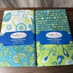 Quick Cuts Super Singles Fabric Cut Two 1-Yard Pieces Lot Of 2 36”x42” Brand New