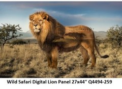 Africa Safari Animals Panel cotton quilt fabric Hoffman Q4492-565-Savannah Lion
