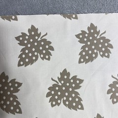 Grape Leaves Floral Double Sided Reversible Beige Cream Garden Upholstery 3 yd