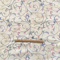 1.6 YD Pastel Floral Flourish Brocade Decor Upholstery Fabric