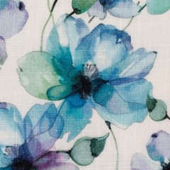 Swafing Cotton Musselin Fleur Double Gauze Dress Fabric, Green, 1m X 1,44m