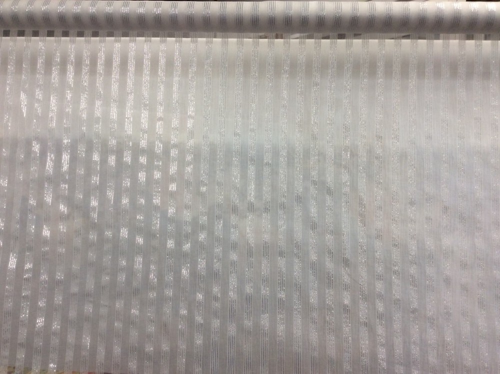 Hardy’s Textile 90% Silk 10%Silver Lurex Chiffon Fabric GSM35(8mm) Width 120cm