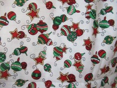 Season’s Greetings “ORNAMENTS ALLOVER” Fabri-Quilt Cotton Fabric SZ 1Y10″X