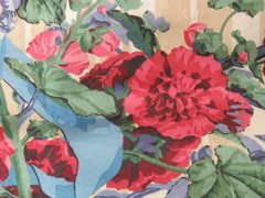 Vtg Braemore Design Fabrics Floral Striped Damask 3ydx56″ Upholstery Cotton