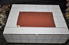 65 yd Rust Brown Dots Fabric Highly Decorative Fashion Upholstery Drapery Txic