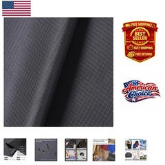 1 Yard x 57 Inch Dark Grey Ripstop Nylon – Lightweight, Water Resistant Fabric