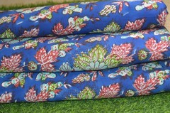 20 Yard Hand Block New Print Fabric 100%Cotton NO TARRIF CHARGES 100%✅ ZK_130*