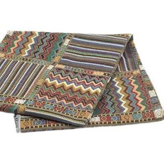 Vintage French Boho Checks Jacquard Tapestry Upholstery Decorator Fabric DIY New