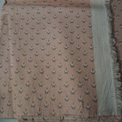 Vintage 1990s Upholstery Fabric Material Margin Designs Peach Blue Floral 33×55″