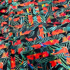 Printed Abstract Flowers Stretch Fabric 60″ Wide Swimsuit Spandex By The Yard