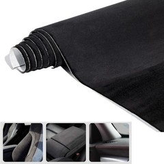 Premium Black Suede Fabric Wrap Self-Adhesive Interior Film for Car Decor