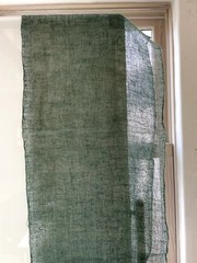 Antique Japanese BORO Indigo Kaya Mosquito Net Fabric Faded Asagi Blue Long
