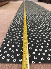 Vintage Fabric Lot Black White Hampton Floral Stripe Daisy Remnants Quilt 9+ YDS