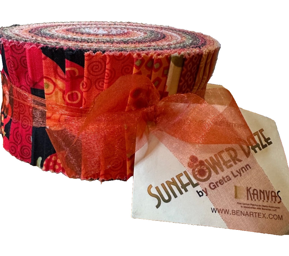 Benartex Sunflower Daze Fabric Jelly Roll by Kanvas Studios