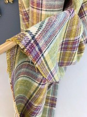 100% Wool British Tartan – Mauve & Olive – Midweight Jacket / Upholstery Fabric