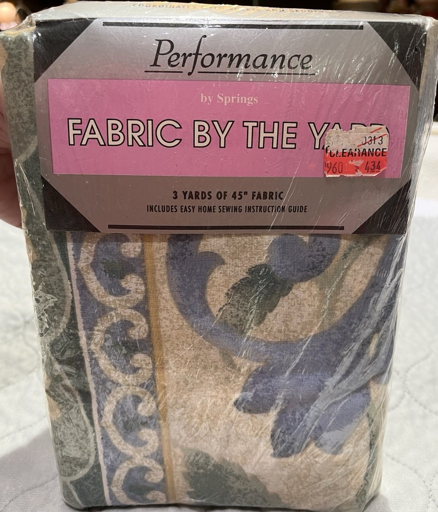 Vtg Performance By Springs Coordinating Fabric Floral Watercolor Camille 45×108