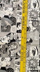 Alexander Henry Fabric Sewing Woes 2017 Black White Cotton Novelty Print 2 Yards