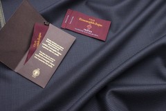 Ermenegildo Zegna Trofeo Wool fabric grey Glen Checks 4.3 meters Made in Italy