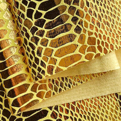 | Snake Skin Texture Faux Leather Fabric 54″ Wide, Soft Embossed Vinyl for Sewin
