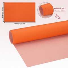 63×39.4in Faux Leather Sheets, Faux Leather Fabric Vinyl PVC, Orange Red