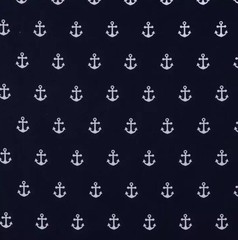 Anchors on Navy Blue Fabric, BTHY, Nautical, Sailor