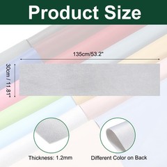 Faux Leather Sheets 12×53 Inch Solid PU Leather Fabric Castle Gray/White