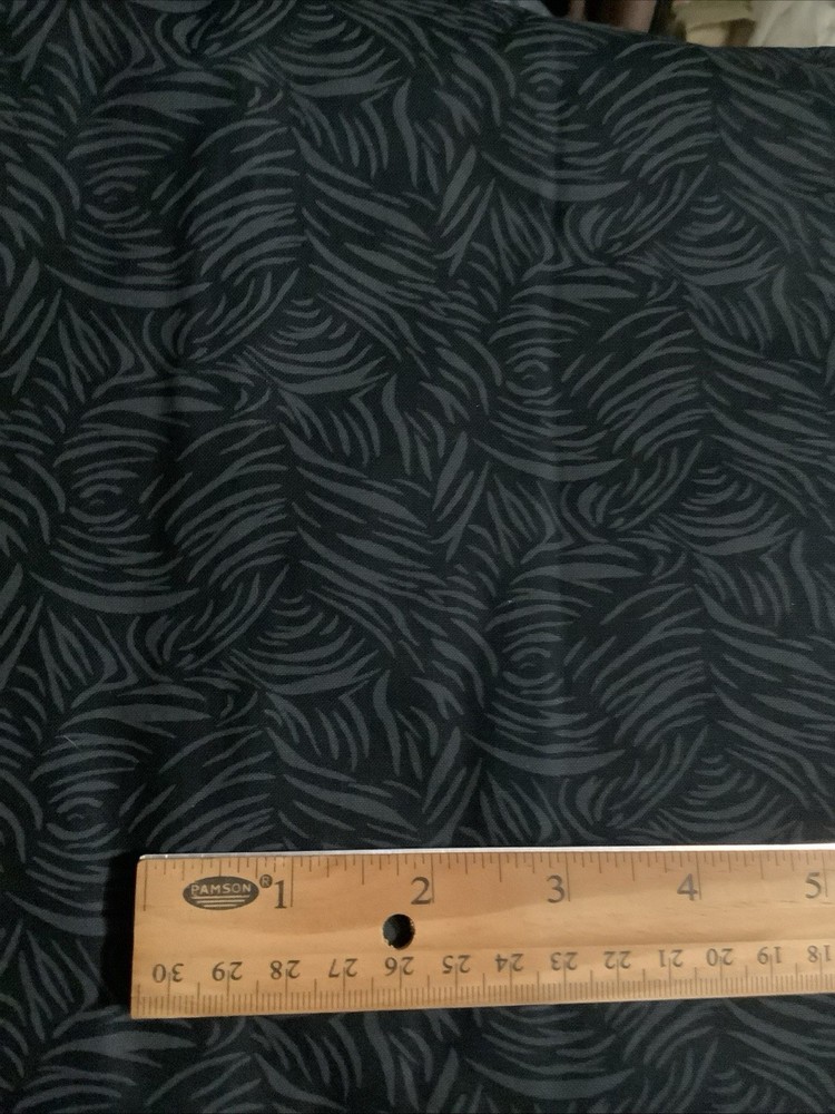 MBT black & dark gray cotton fabric, quilt or crafts 6 yards, 45″ wide