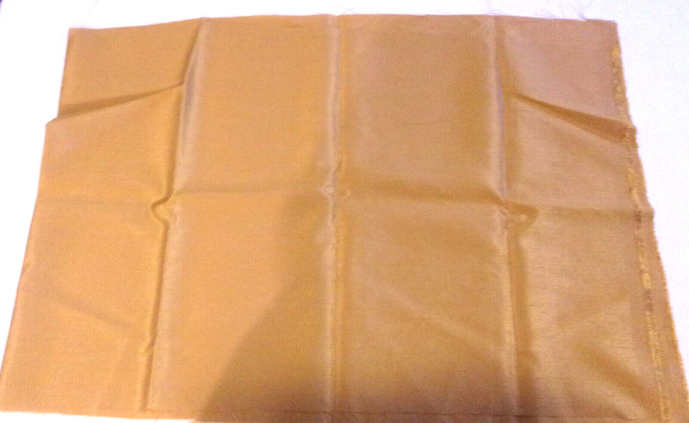 Gold Broadcloth Poly Cotton Fabric One-Half Yard – 54″ Wide x 18″ Long NEW